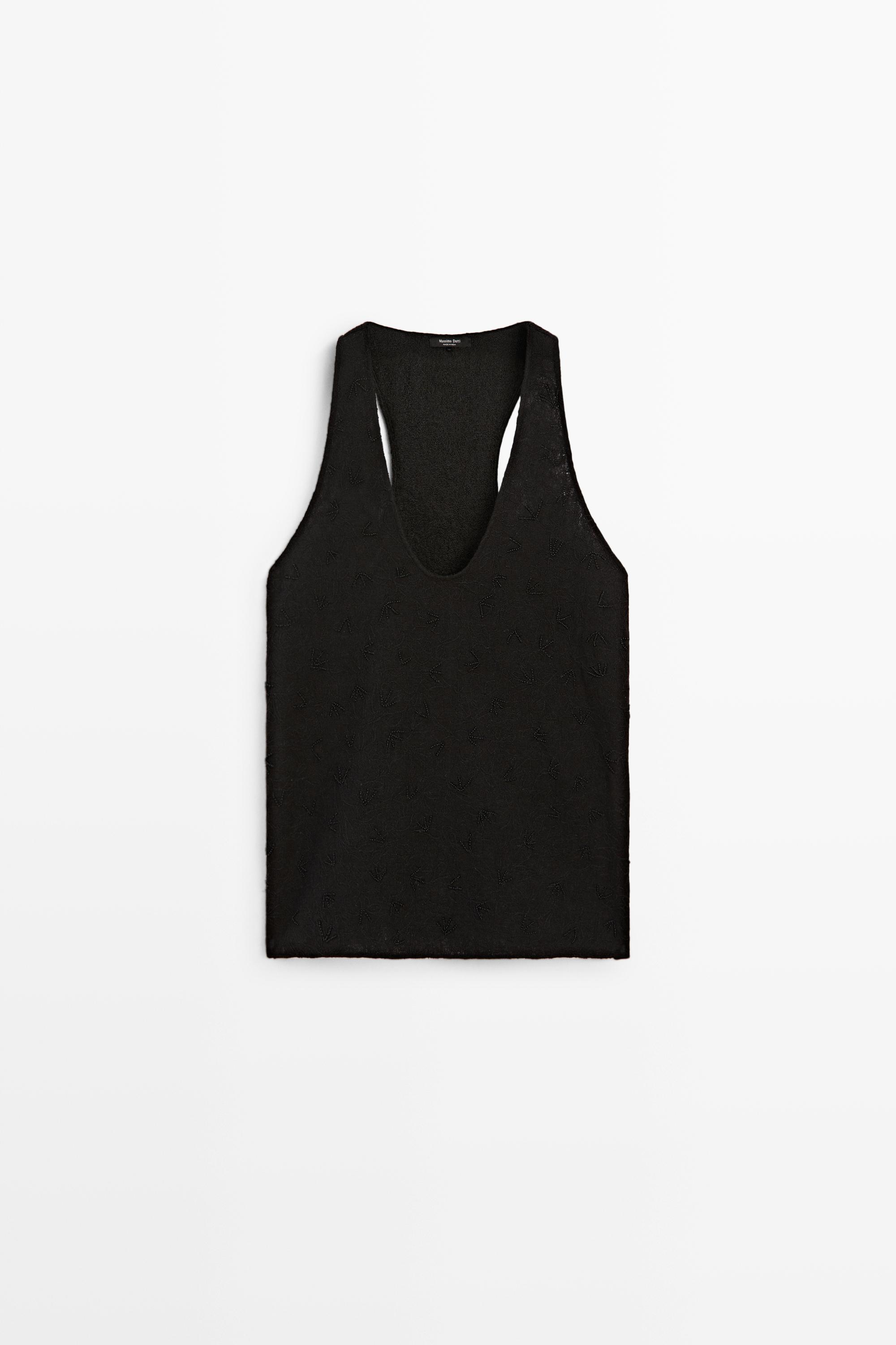Top fluide avec broderies